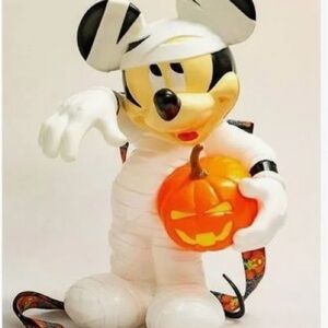 Mummy Mouse Halloween Figure with Pumpkin